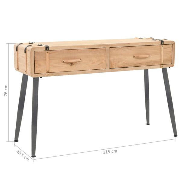 vidaXL Τραπέζι Κονσόλα 115 x 40,5 x 76 εκ. από Μασίφ Ξύλο Ελάτης