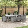 vidaXL Τραπέζι Κήπου Ανοιχτό γκρι 250 x 100 x 73 εκ συνθετικό ρατάν