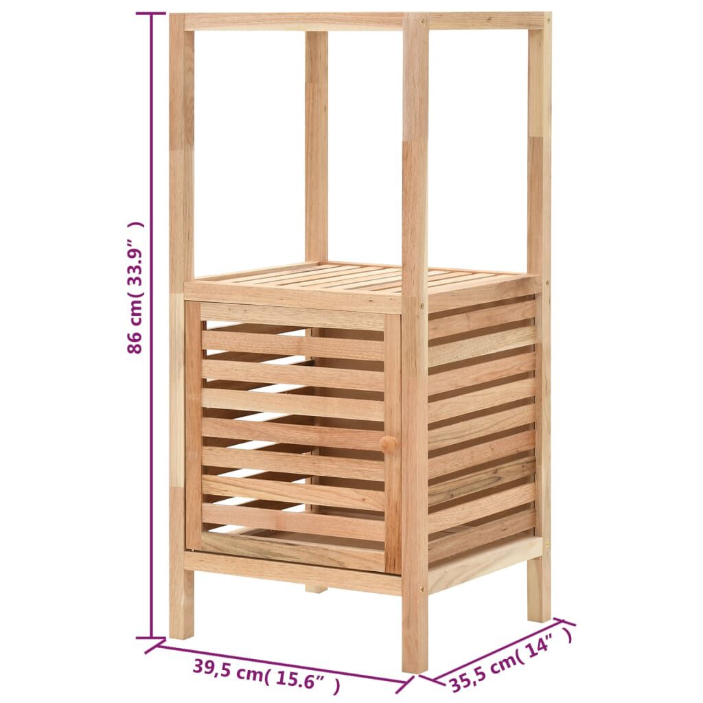 vidaXL Ραφιέρα Μπάνιου 39,5 x 35,5 x 86 εκ. από Μασίφ Ξύλο Καρυδιάς