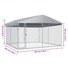 vidaXL Κλουβί Σκύλου Εξωτερικού Χώρου 382 x 382 x 225 εκ. με Στέγαστρο