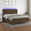 vidaXL &Kappa;&rho;&epsilon;&beta;ά&tau;&iota; Boxspring &mu;&epsilon; &Sigma;&tau;&rho;ώ&mu;&alpha; & LED &Sigma;&kappa;.&Kappa;&alpha;&phi;έ 160x200&epsilon;&kappa;. &Upsilon;&phi;&alpha;&sigma;&mu;ά&tau;&iota;&nu;&omicron;