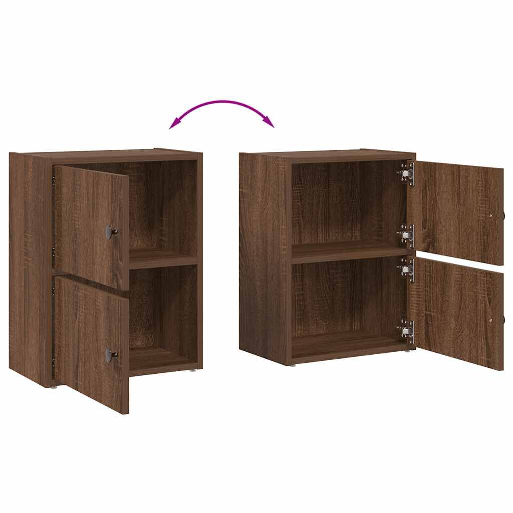 vidaXL Βιβλιοθήκη Καφέ Δρυς 40x24x52 εκ. από Επεξεργασμένο Ξύλο