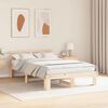 vidaXL Σκελετός Κρεβατιού Καφέ 135 x 190 cm Μασίφ ξύλο πεύκου