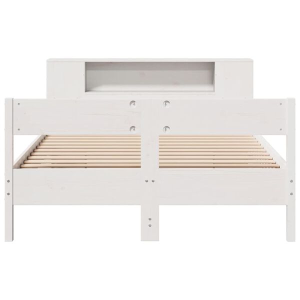 vidaXL Κρεβάτι Βιβλιοθήκη Χωρίς Στρώμα 120x190 εκ Μασίφ Ξύλο Πεύκου