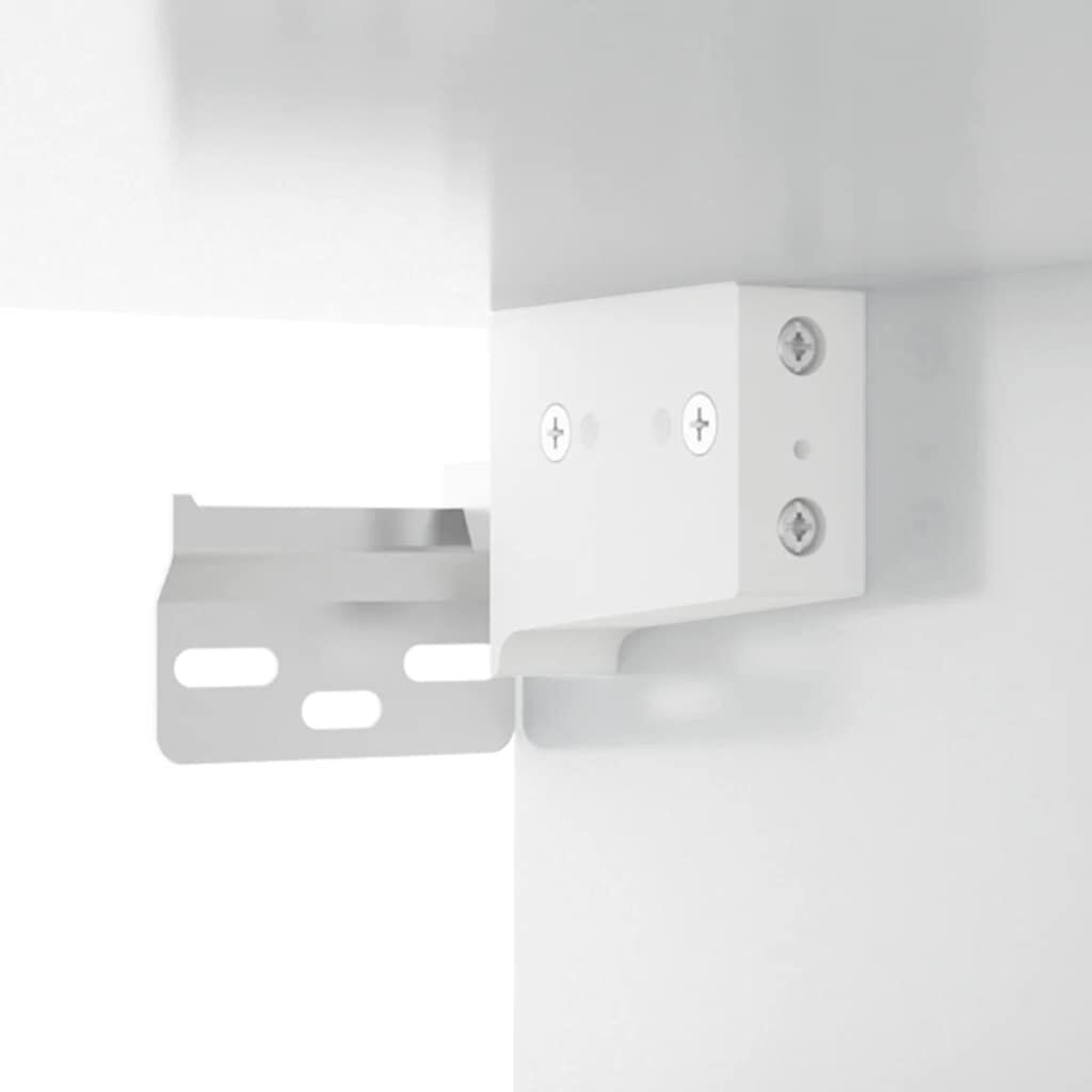 vidaXL Ντουλάπι Τοίχου Γυαλιστερό Λευκό 80x35x36,5 εκ. Επεξεργ. Ξύλο