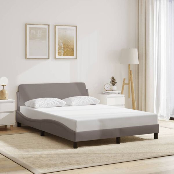 vidaXL Σκελετός Κρεβατιού Χωρίς Στρώμα Taupe 120x200 εκ. Υφασμάτινο