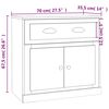vidaXL Μπουφές Γκρι Σκυροδέματος 70x35,5x67,5 εκ. Επεξεργασμένο Ξύλο