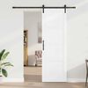 vidaXL Συρόμενη Πόρτα Λευκό και μαύρο 78 x 232 cm