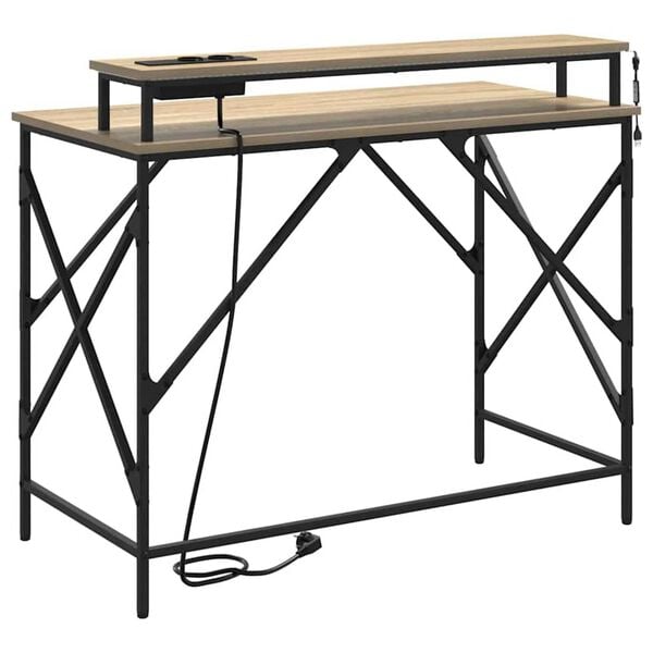 vidaXL Γραφείο Sonoma Δρυς 100 x 50 x 86.5 εκ Επεξεργασμένο ξύλο