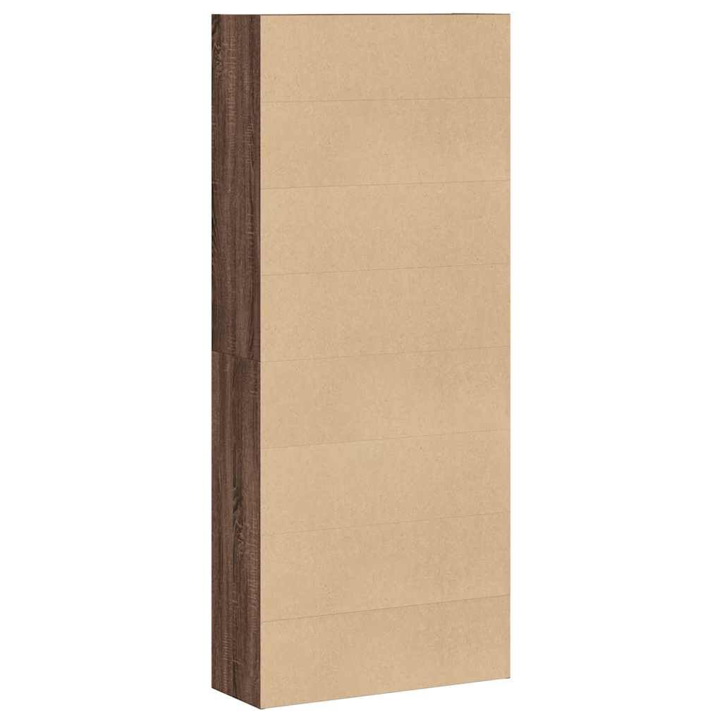 vidaXL Ντουλάπι βιβλίων καφέ δρυς 80x30x189 cm Κατασκευασμένο ξύλο