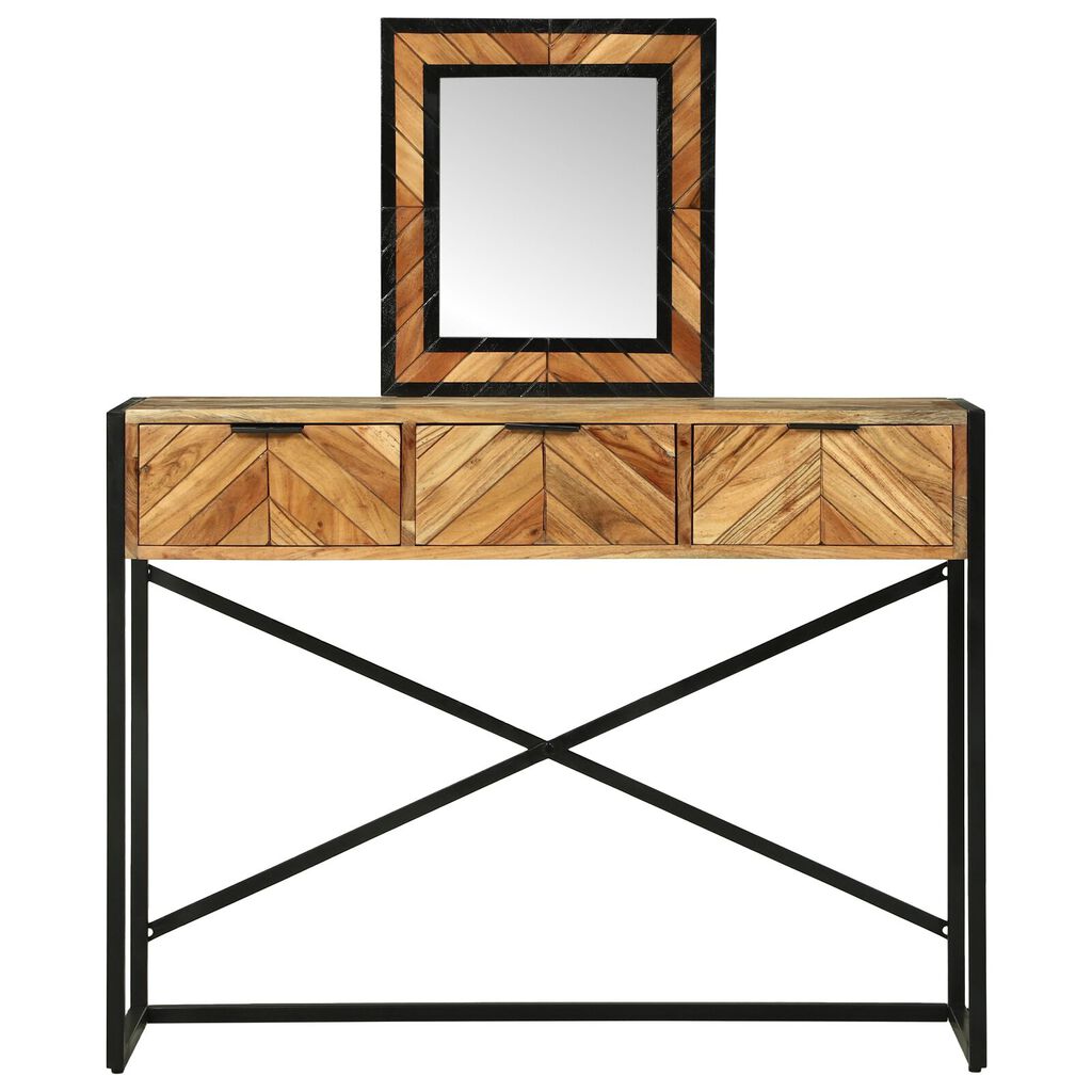 vidaXL Καθρέφτης Επιτραπέζιο 100x40x120 cm Σταθερό Ξύλο Ακακίας