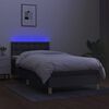 vidaXL &Kappa;&rho;&epsilon;&beta;ά&tau;&iota; Boxspring &mu;&epsilon; &Sigma;&tau;&rho;ώ&mu;&alpha; & LED &Sigma;&kappa;.&Gamma;&kappa;&rho;&iota; 90x190 &epsilon;&kappa;. &Upsilon;&phi;&alpha;&sigma;&mu;ά&tau;&iota;&nu;&omicron;