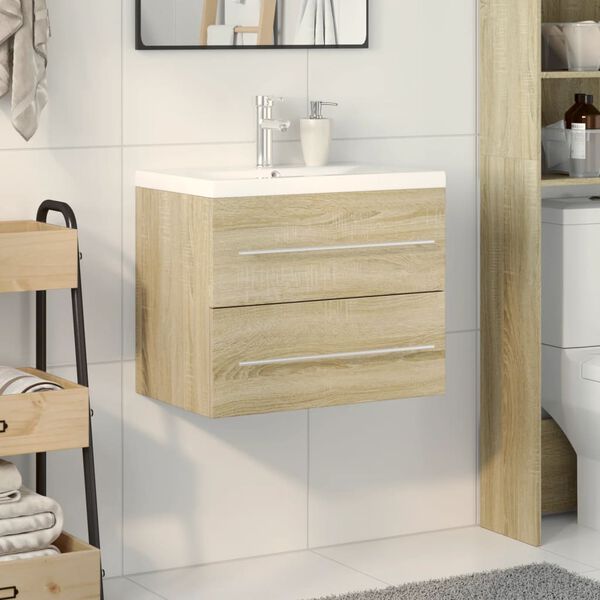 vidaXL Σετ Επίπλων Μπάνιου 2 Τεμαχίων Sonoma Δρυς Επεξεργασμένο Ξύλο