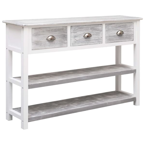 vidaXL Μπουφές Αντικέ Γκρι 115 x 30 x 76 εκ. από Ξύλο
