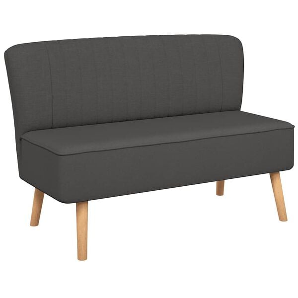 vidaXL Καναπές Σκούρο Γκρι 117 x 55,5 x 77 εκ. Υφασμάτινος