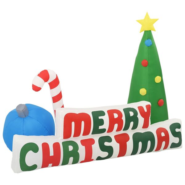 vidaXL Φουσκωτό Δέντρο/Διακοσμητικό «Merry Christmas» LED 240x188 εκ.