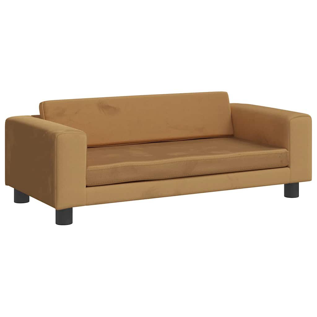 vidaXL Κρεβάτι Σκύλου με Προέκταση Καφέ 100 x 50 x 30 εκ. Βελούδινο