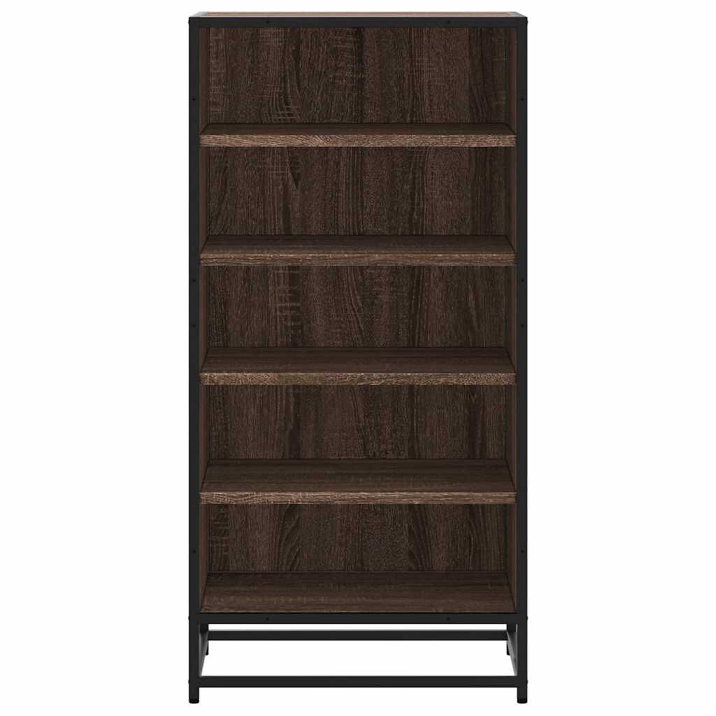 vidaXL Ράφι παπουτσιών καφέ δρυς 48x38x97,5 cm Κατασκευασμένο ξύλο