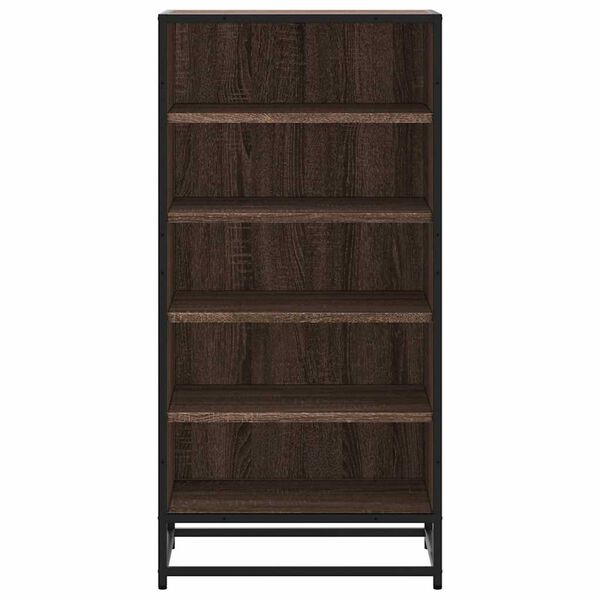 vidaXL Ράφι παπουτσιών καφέ δρυς 48x38x97,5 cm Κατασκευασμένο ξύλο