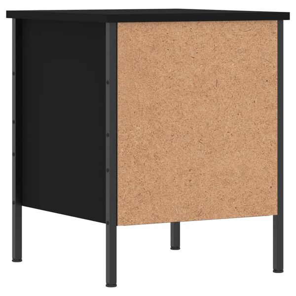vidaXL Κομοδίνο Μαύρο 40 x 42 x 50 εκ. από Επεξεργασμένο Ξύλο