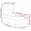 vidaXL Κρεβάτι με Ελατήρια και Στρώμα Σκούρο Γκρι 90x190 εκ Υφασμάτινο