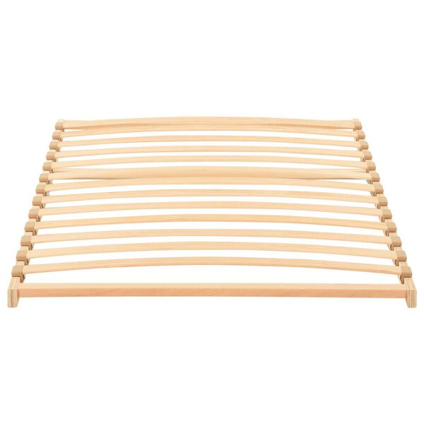vidaXL Βάση κρεβατιού με λάμες Καφέ 90 x 190 cm Στερεό Ξύλο Μηλιάς
