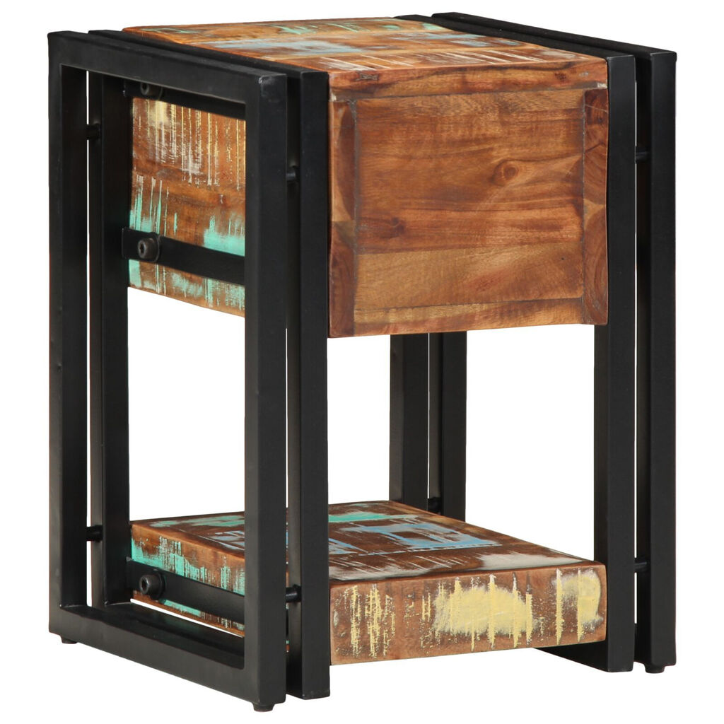 vidaXL Νυχτερινά Τραπέζια 2 τμχ 40x40x40 εκ Μασίφ ανακυκλωμένο ξύλο