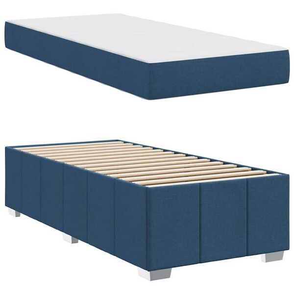 vidaXL Σκελετός Κρεβατιού Μπλε 80 x 200 cm ύφασμα