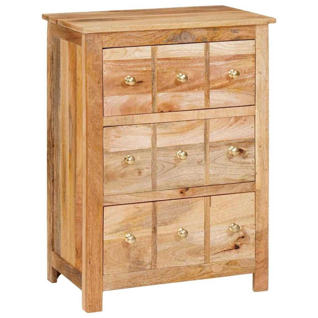vidaXL Πλαϊνό γραφείο Καφέ 55 x 35 x 75 εκ Μασίφ ξύλο μάνγκο
