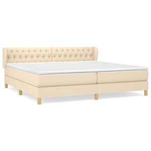 vidaXL &Kappa;&rho;&epsilon;&beta;ά&tau;&iota; Boxspring &mu;&epsilon; &Sigma;&tau;&rho;ώ&mu;&alpha; &Kappa;&rho;&epsilon;&mu; 200x200 &epsilon;&kappa;. &Upsilon;&phi;&alpha;&sigma;&mu;ά&tau;&iota;&nu;&omicron;