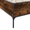 vidaXL Πλαίσιο Κρεβατιού Καπνιστή Δρυς 180x200εκ. Επεξ. Ξύλο & Μέταλλο