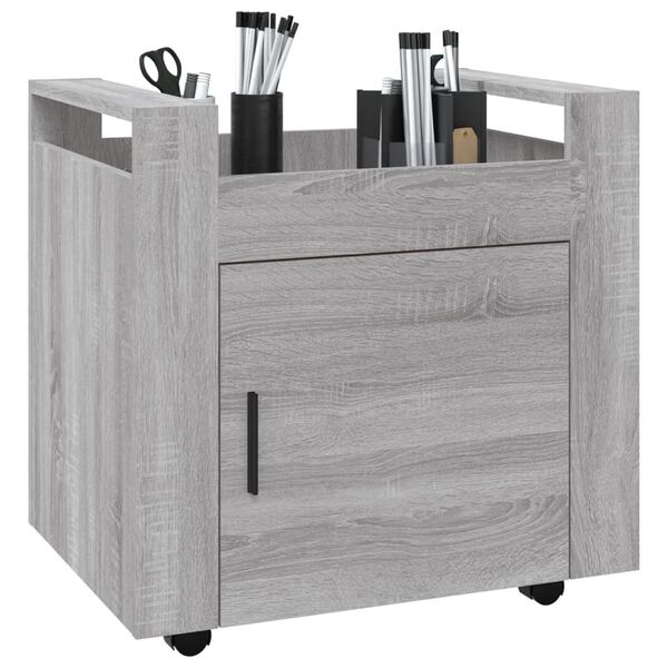vidaXL Γραφείο Τρόλεϊ Sonoma Γκρι 60x45x60 εκ. από Επεξεργασμένο Ξύλο