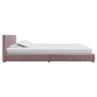 vidaXL Κρεβάτι Ροζ 180 x 200 εκ. Βελούδινο με Στρώμα Αφρού Μνήμης