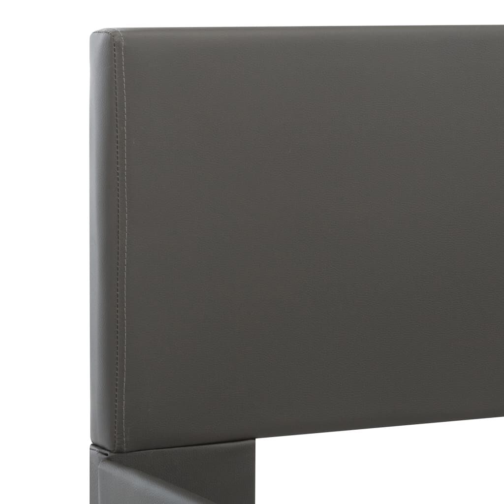 vidaXL Πλαίσιο Κρεβατιού με LED Γκρι 120x200 εκ. από Συνθετικό Δέρμα