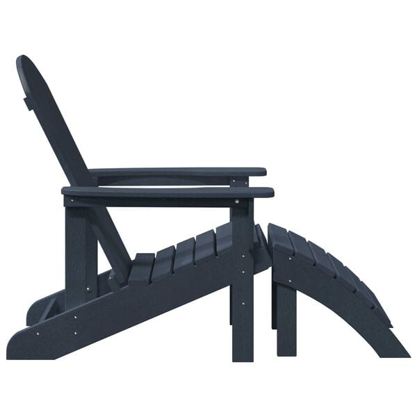 Καρέκλες Adirondack vidaXL 2 τμχ Ναυτικό μπλε HDPE