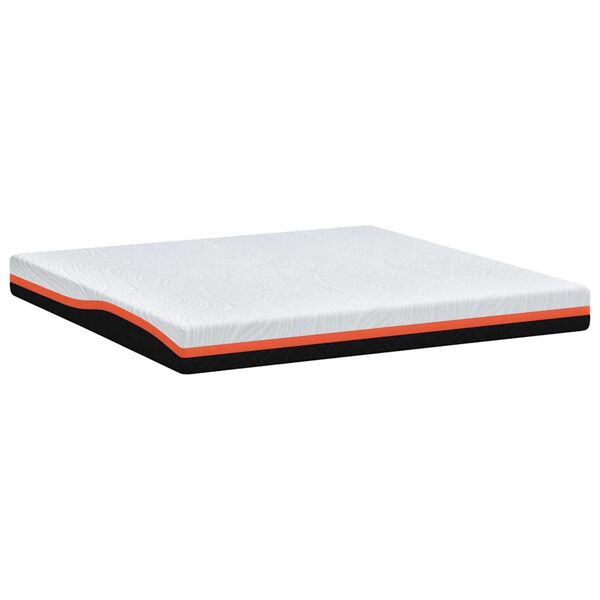 vidaXL Στρώμα Λευκό, Γκρι 200 x 200 cm Pěna
