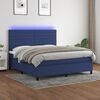vidaXL &Kappa;&rho;&epsilon;&beta;ά&tau;&iota; Boxspring &mu;&epsilon; &Sigma;&tau;&rho;ώ&mu;&alpha; & LED &Mu;&pi;&lambda;&epsilon; 160x200 &epsilon;&kappa;. &Upsilon;&phi;&alpha;&sigma;&mu;ά&tau;&iota;&nu;&omicron;