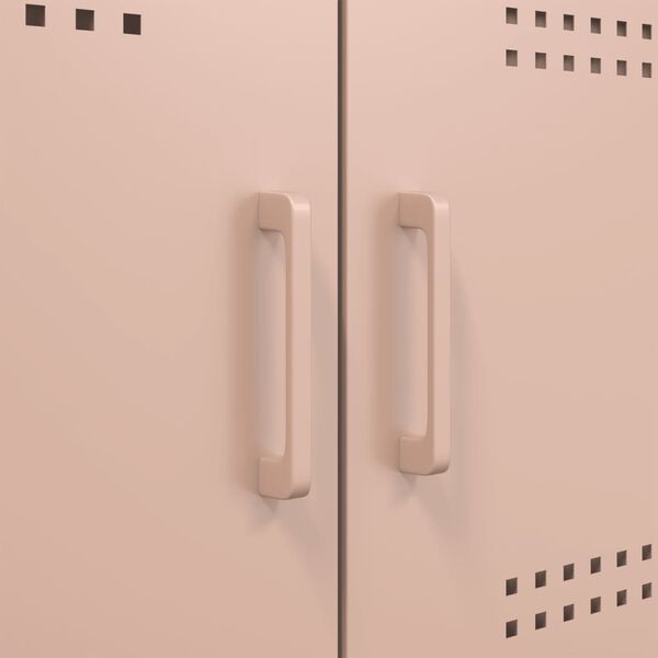 vidaXL Ραφιέρα Ροζ 68x39x113 εκ. από Ατσάλι