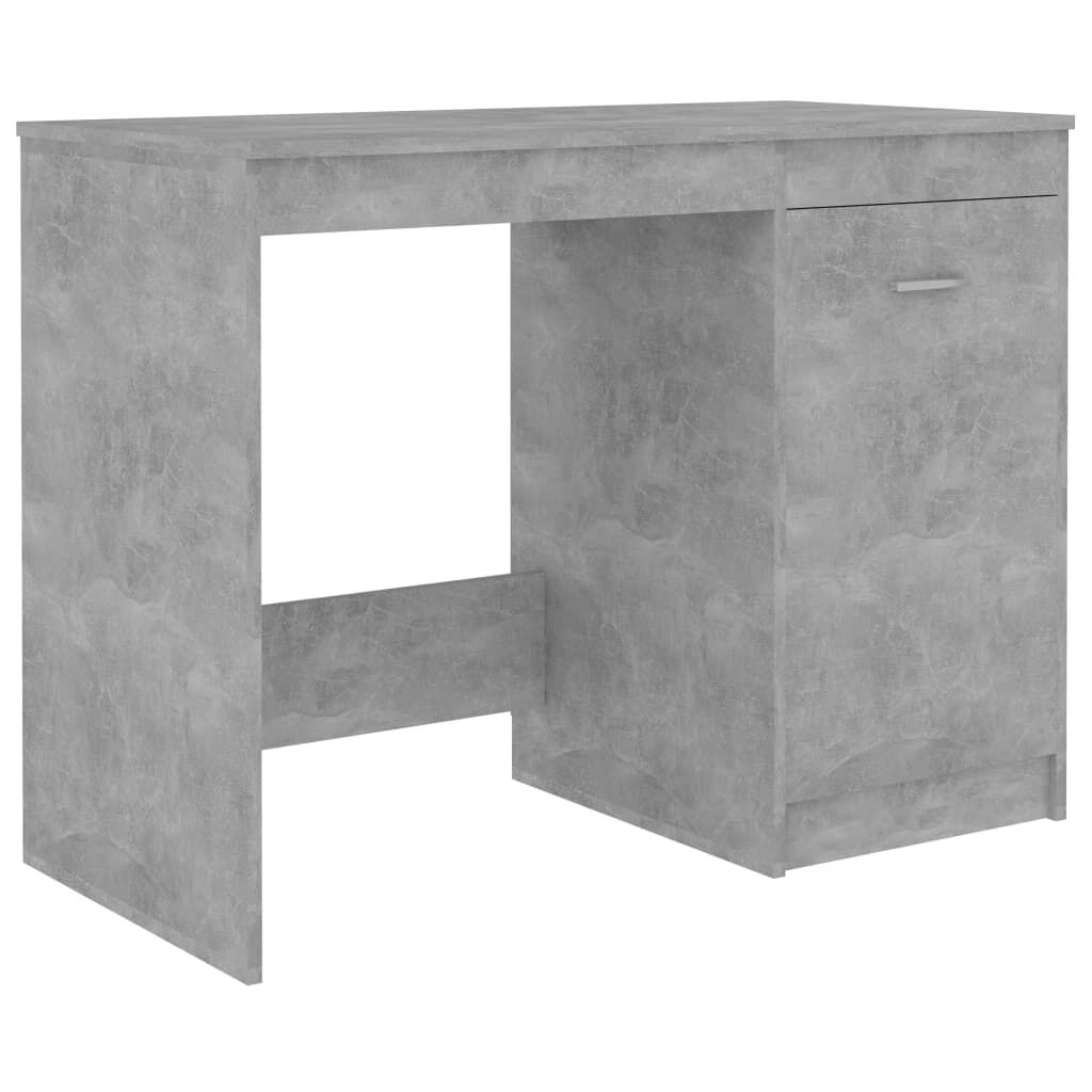 vidaXL Γραφείο Γκρι Σκυροδέματος 140 x 50 x 76 εκ. από Επεξ. Ξύλο