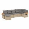 vidaXL Patio Sofa Set 6-&theta;έ&sigma;&iota;&alpha; Beige and Grey