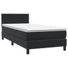vidaXL &Kappa;&rho;&epsilon;&beta;ά&tau;&iota; Boxspring &mu;&epsilon; &Sigma;&tau;&rho;ώ&mu;&alpha; & LED &Mu;&alpha;ύ&rho;&omicron; 100x210 cm &Beta;&epsilon;&lambda;&omicron;ύ&delta;&iota;&nu;&omicron;