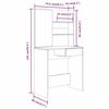 vidaXL Μπουντουάρ με Καθρέφτη Καπνιστή Δρυς 74,5x40x141 εκ.