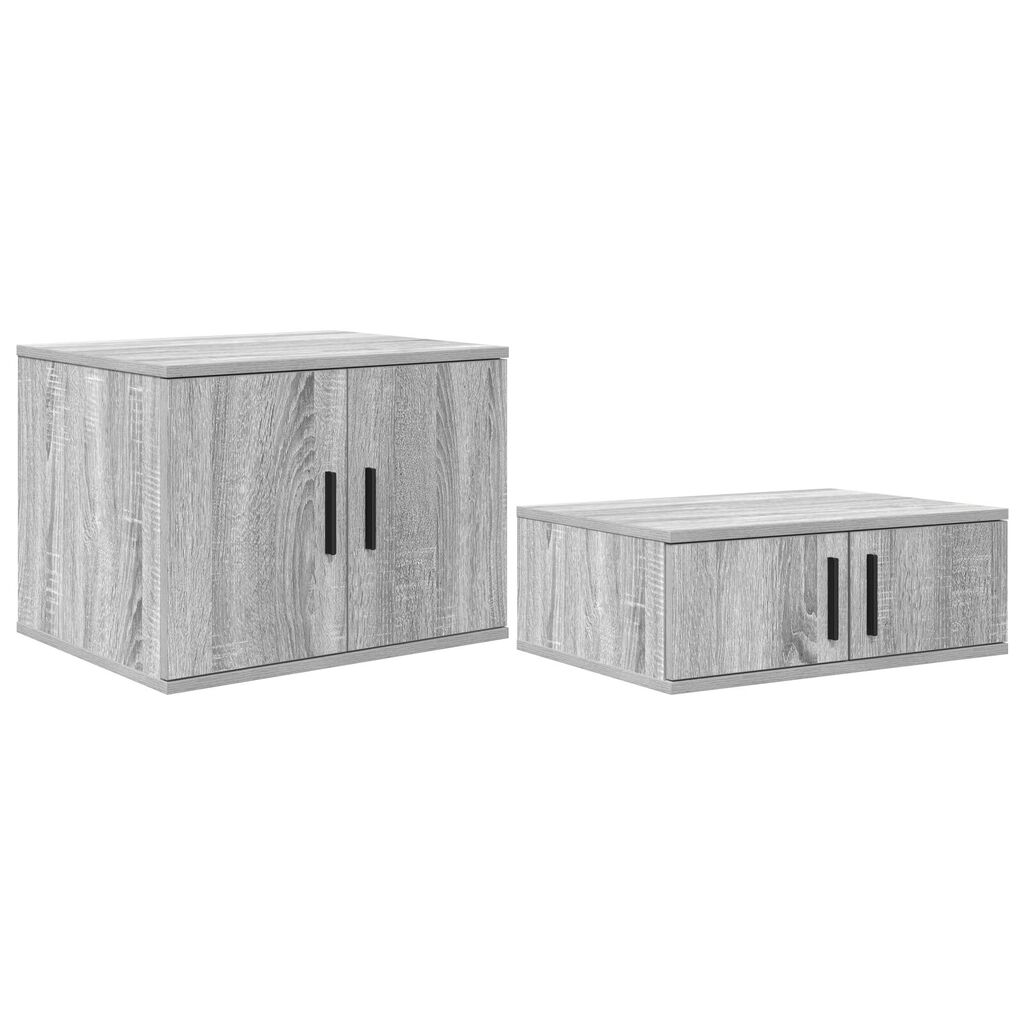 vidaXL Κρεβάτι Αποθήκευσης Γκρι Sonoma 75x190 εκ.