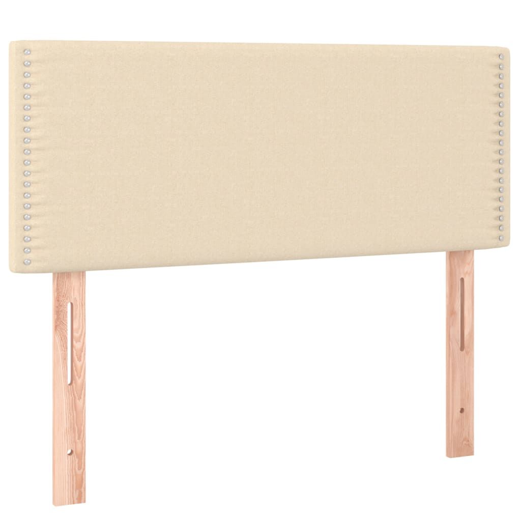 vidaXL Κρεβάτι Boxspring με Στρώμα Κρεμ 100 x 200 εκ. Υφασμάτινο