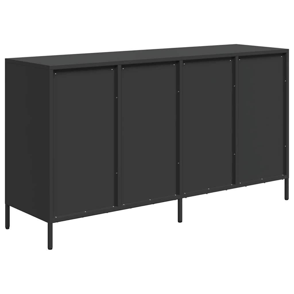 vidaXL Ντουλάπι Μαύρο 135x39x73,5 εκ. από Χάλυβα Ψυχρής Έλασης