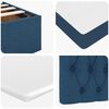 vidaXL Οθωμανικό κρεβάτι με στρώμα μπλε 120x200cm ύφασμα