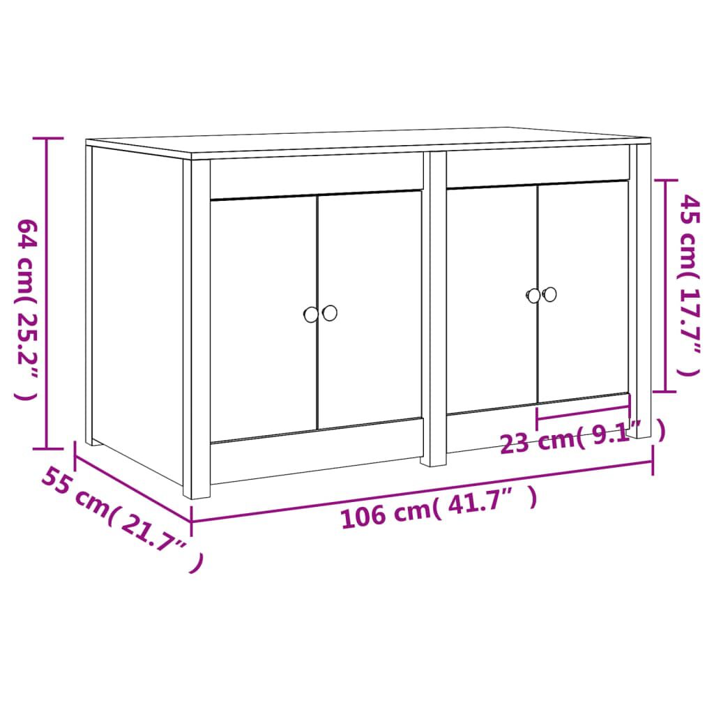 vidaXL Ντουλάπι Κουζίνας Εξ Χώρου 106x55x64εκ Μασίφ Ξύλο Ψευδοτσούγκας