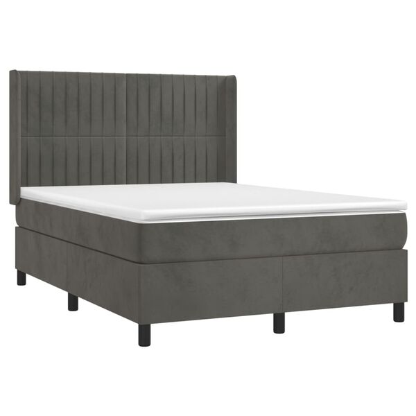 vidaXL &Kappa;&rho;&epsilon;&beta;ά&tau;&iota; Boxspring &mu;&epsilon; &Sigma;&tau;&rho;ώ&mu;&alpha; &Sigma;&kappa;&omicron;ύ&rho;&omicron; &Gamma;&kappa;&rho;&iota; 140x200 &epsilon;&kappa;. &Beta;&epsilon;&lambda;&omicron;ύ&delta;&iota;&nu;&omicron;