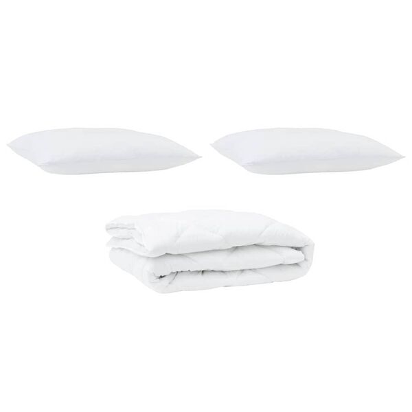 Παπλωμα με Μαξιλάρια Argyle 3 pcs Λευκό 240 x 260 εκ. Μικροΐνες