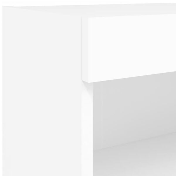 vidaXL Έπιπλο Τοίχου Τηλεόρασης με LED Λευκό 40x30x40 εκ.